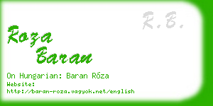 roza baran business card